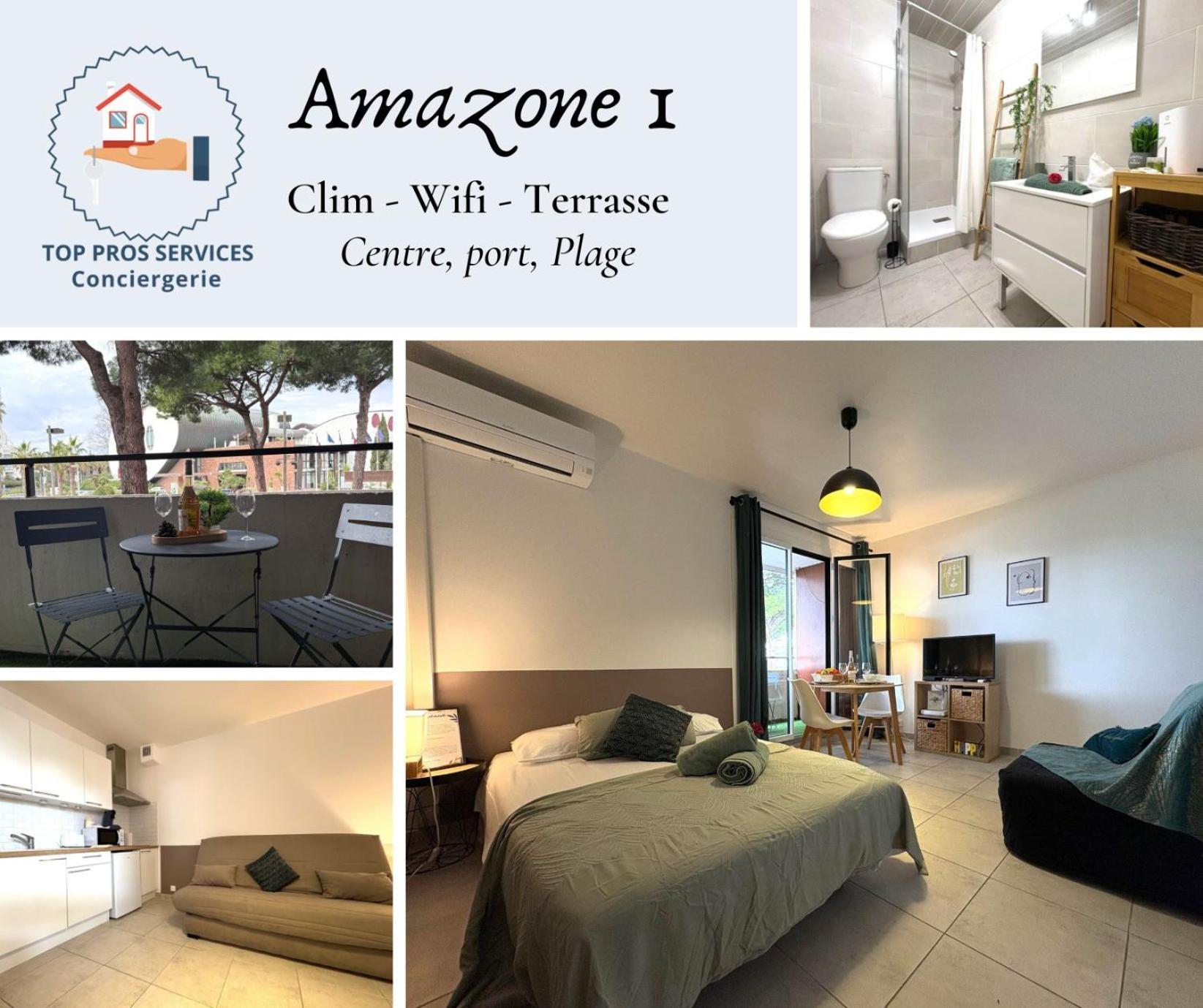לה גרנד מוט L'Amazone Studio Plein Centre Plages A 2Min Clim Wifi Sur Le Port - Top Prosconciergerie- מראה חיצוני תמונה